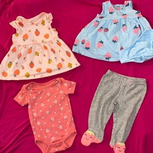 Baby girl strawberry bundle 0-6